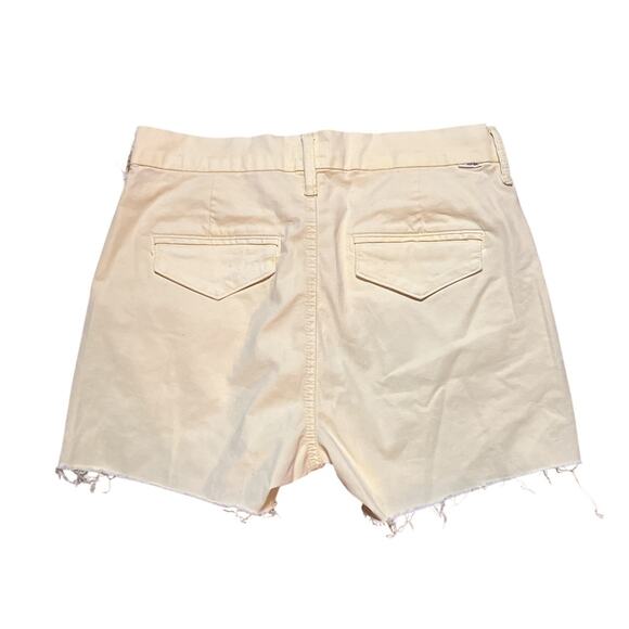 Mother Short Shorts 27 Shaker Prep Fray Killing Time Pale Yellow New NWT - Picture 4 of 7